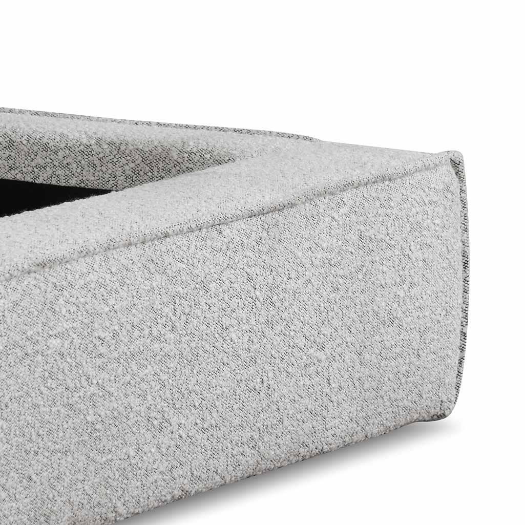 CBD6899-YO Queen Sized Bed Frame - Pepper Boucle - Furniture Castle