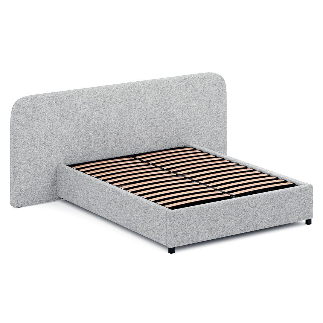 CBD6926-MI King Sized Bed Frame - Pepper Boucle with Storage - Furniture Castle