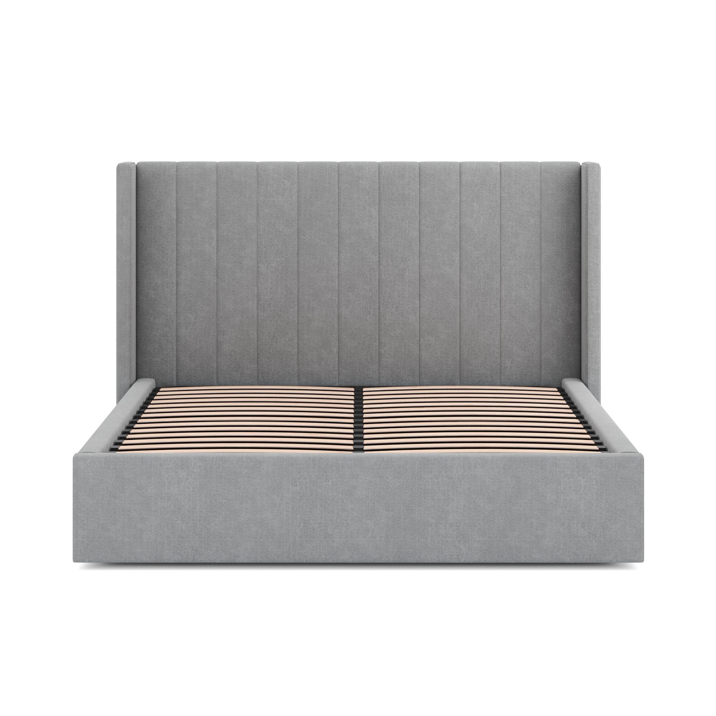 CBD6928-MI - Wide Base King Sized Bed Frame - Flint Grey - Furniture Castle