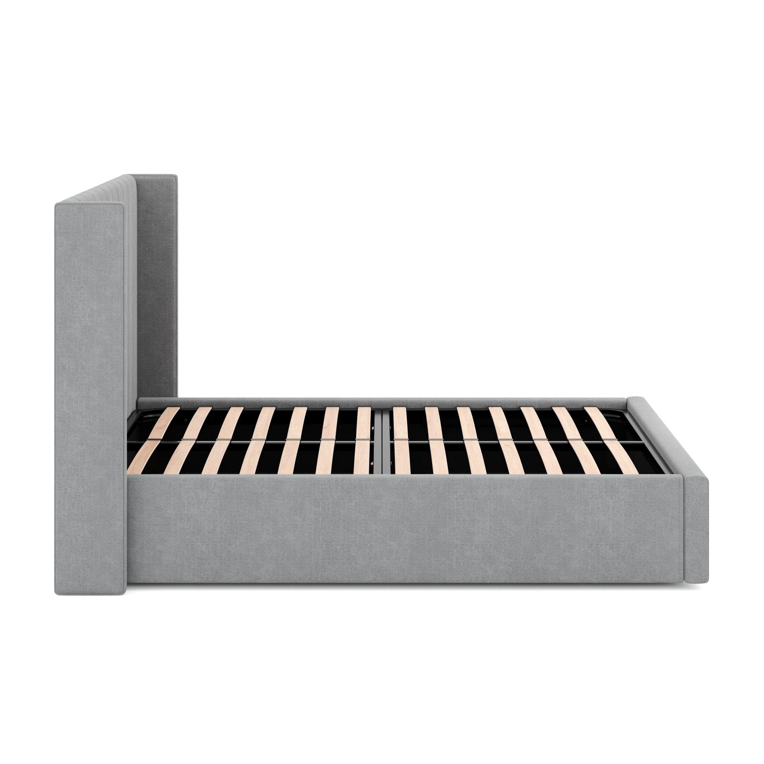 CBD6928-MI - Wide Base King Sized Bed Frame - Flint Grey - Furniture Castle