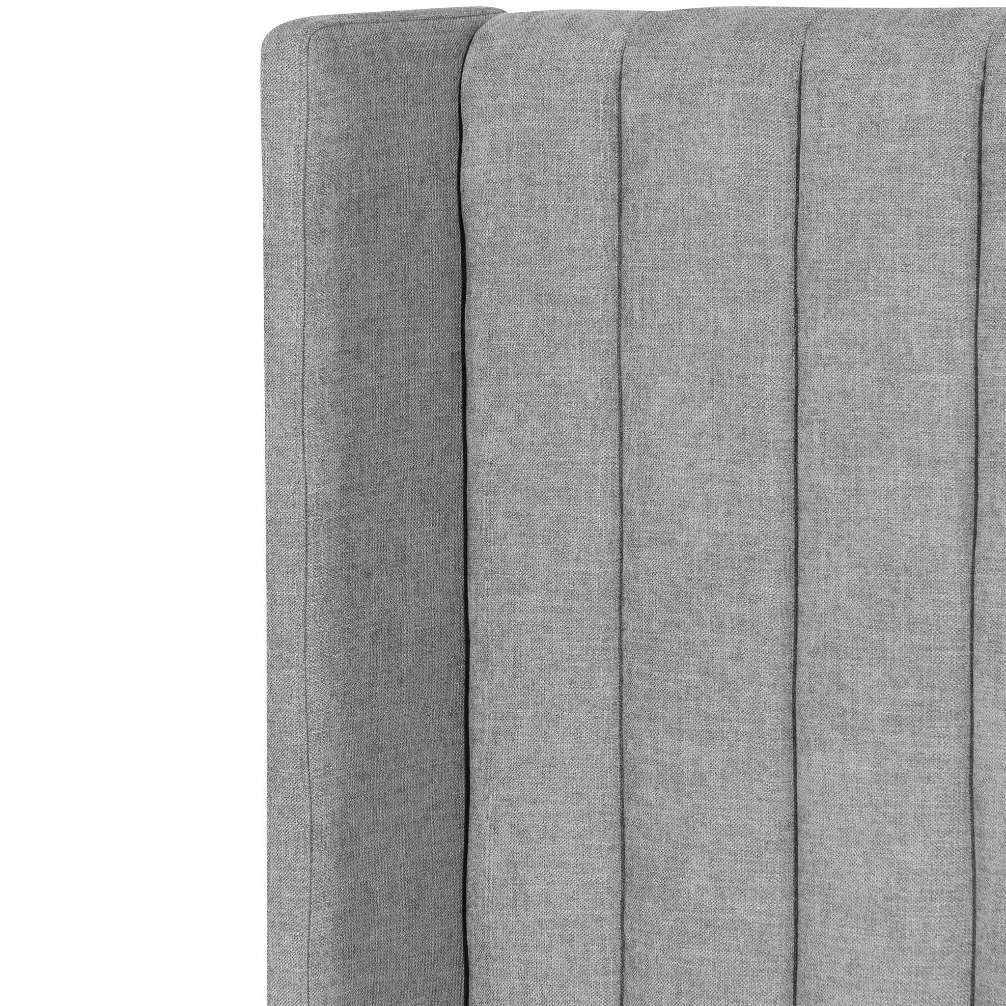 CBD6928-MI - Wide Base King Sized Bed Frame - Flint Grey - Furniture Castle