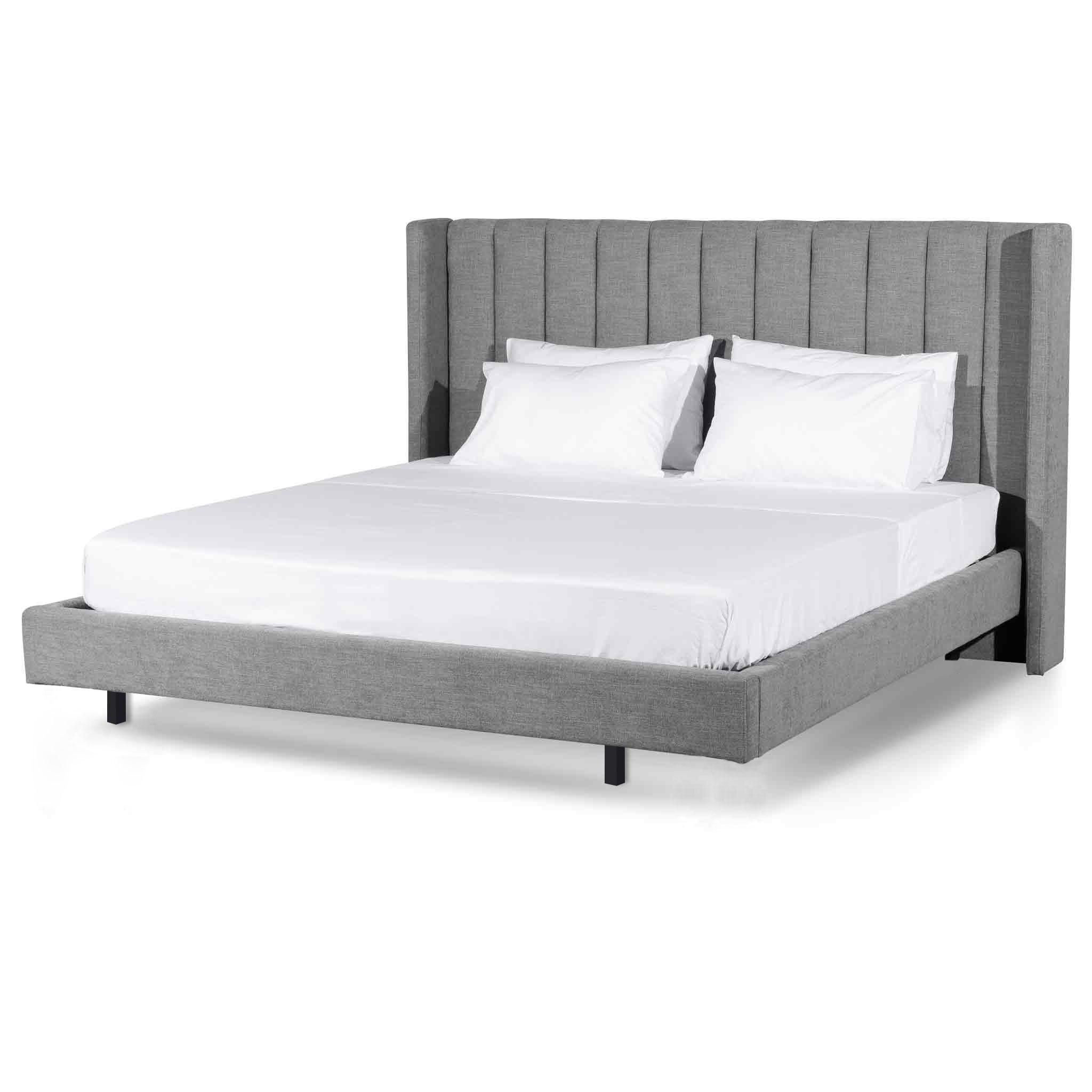 CBD8089-MI Queen Bed Frame - Flint Grey - Furniture Castle
