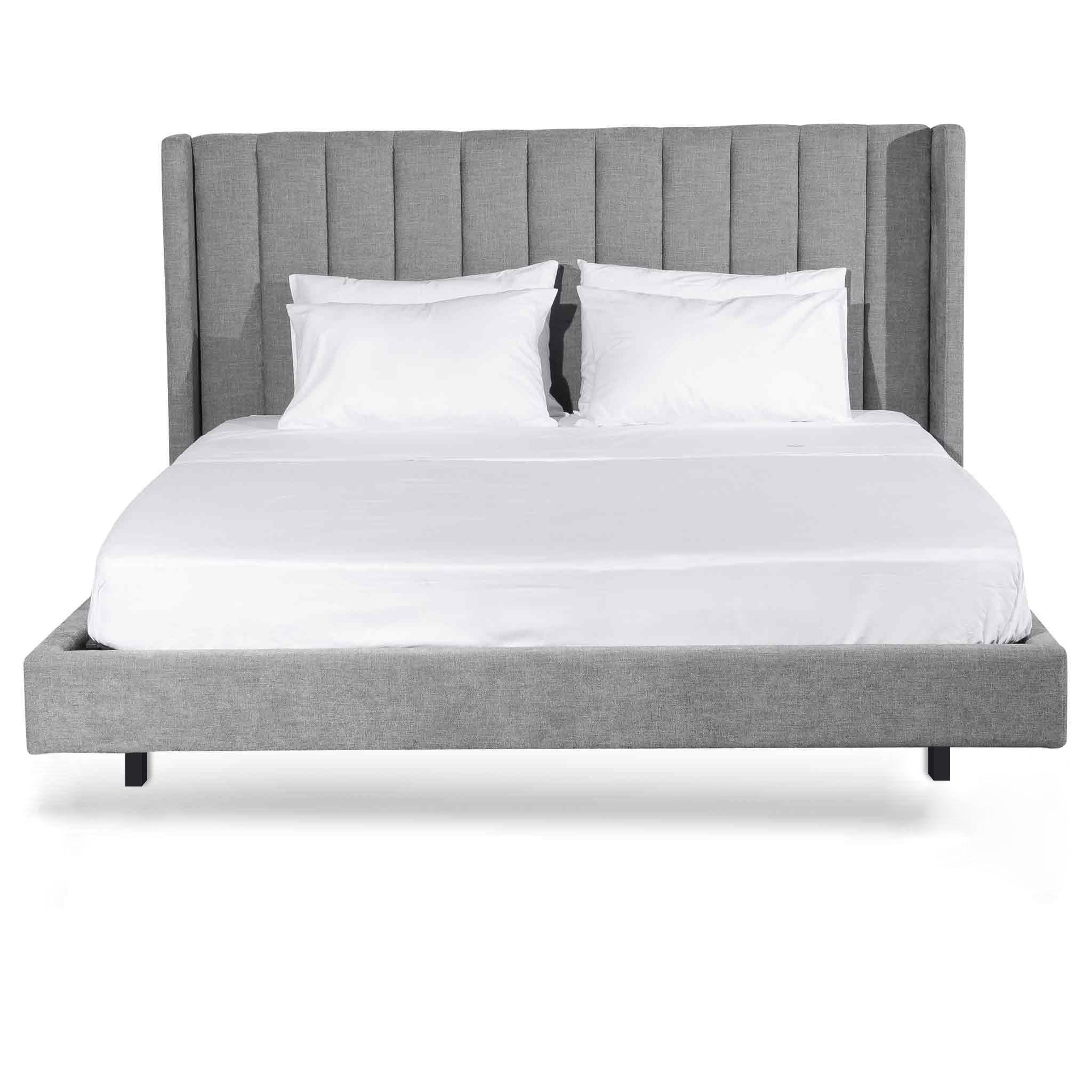 CBD8089-MI Queen Bed Frame - Flint Grey - Furniture Castle