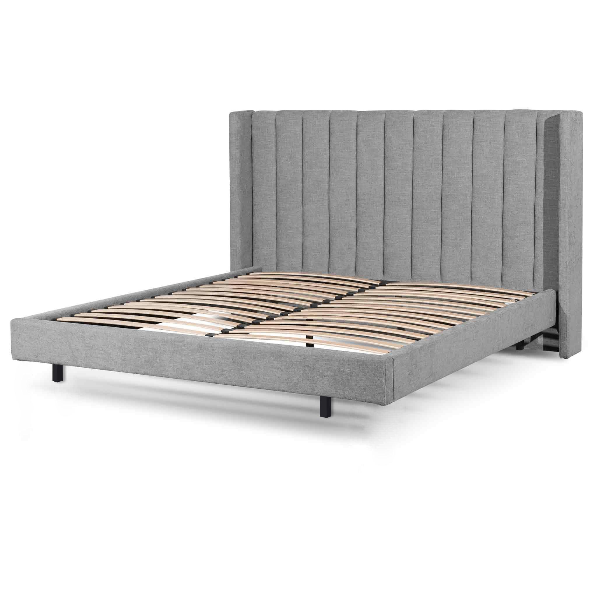 CBD8089-MI Queen Bed Frame - Flint Grey - Furniture Castle