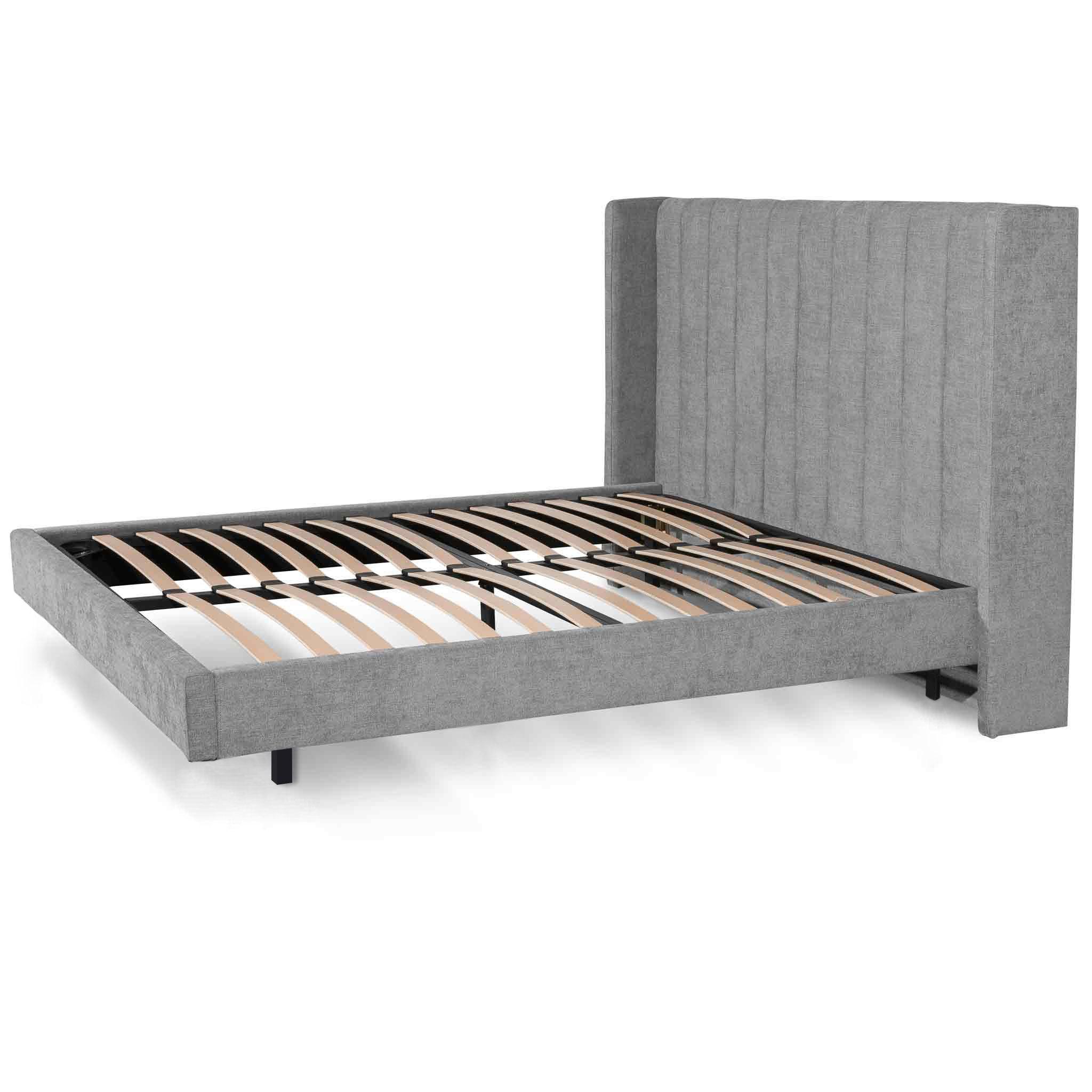 CBD8089-MI Queen Bed Frame - Flint Grey - Furniture Castle