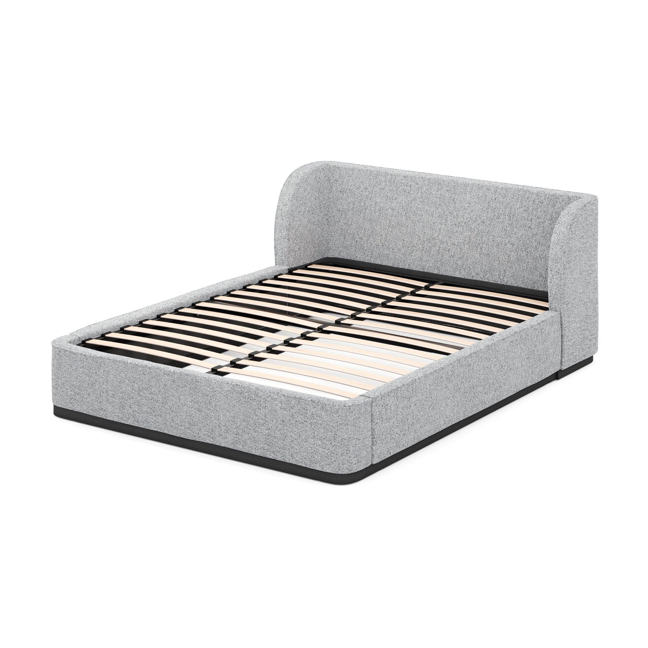 CBD8091-MI King Bed Frame - Pepper Boucle - Furniture Castle
