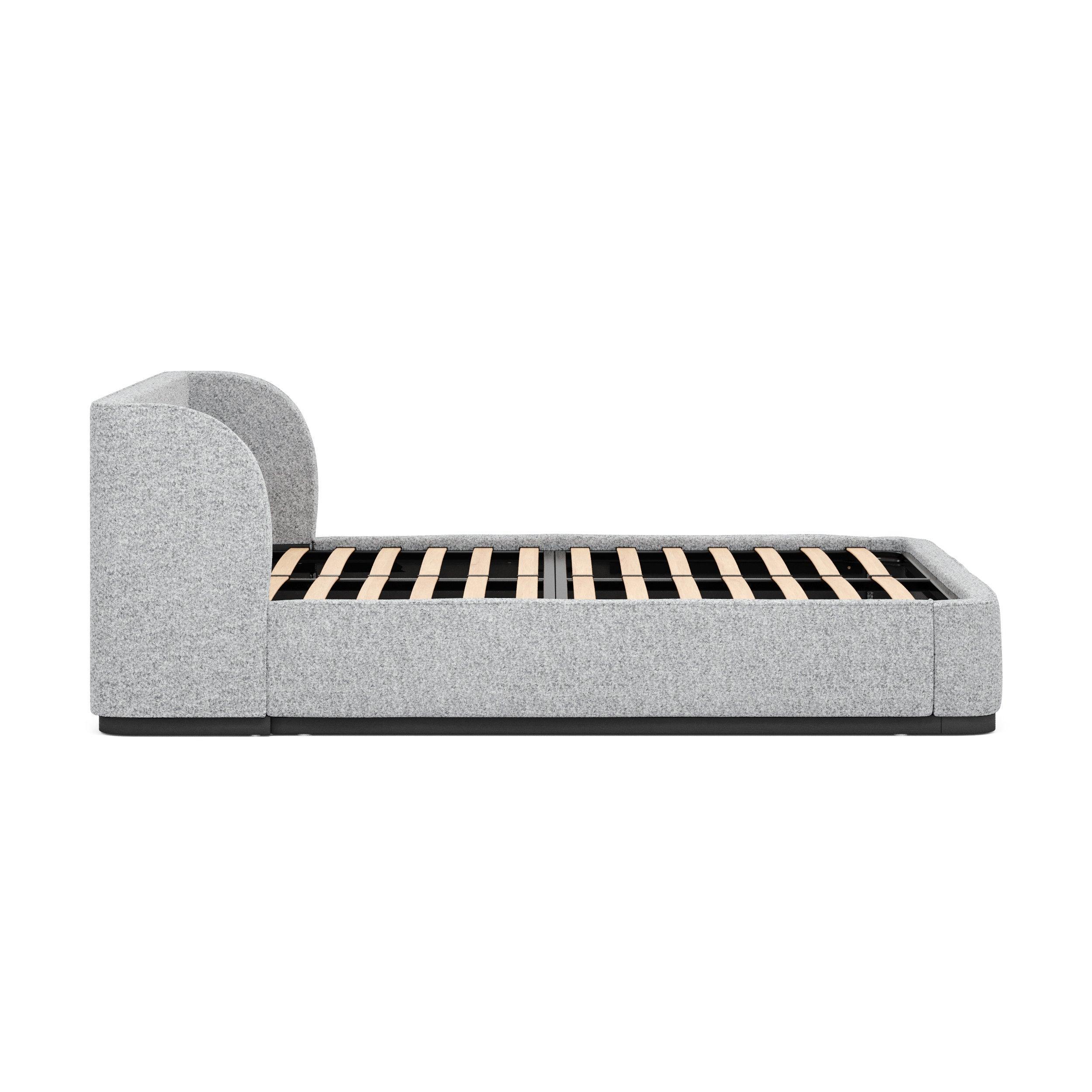 CBD8091-MI King Bed Frame - Pepper Boucle - Furniture Castle