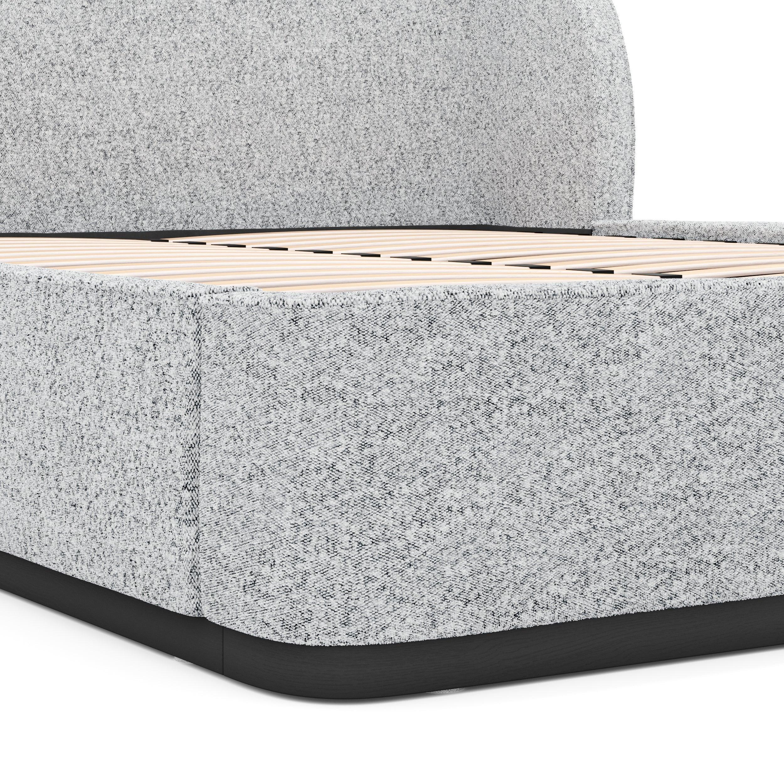 CBD8091-MI King Bed Frame - Pepper Boucle - Furniture Castle