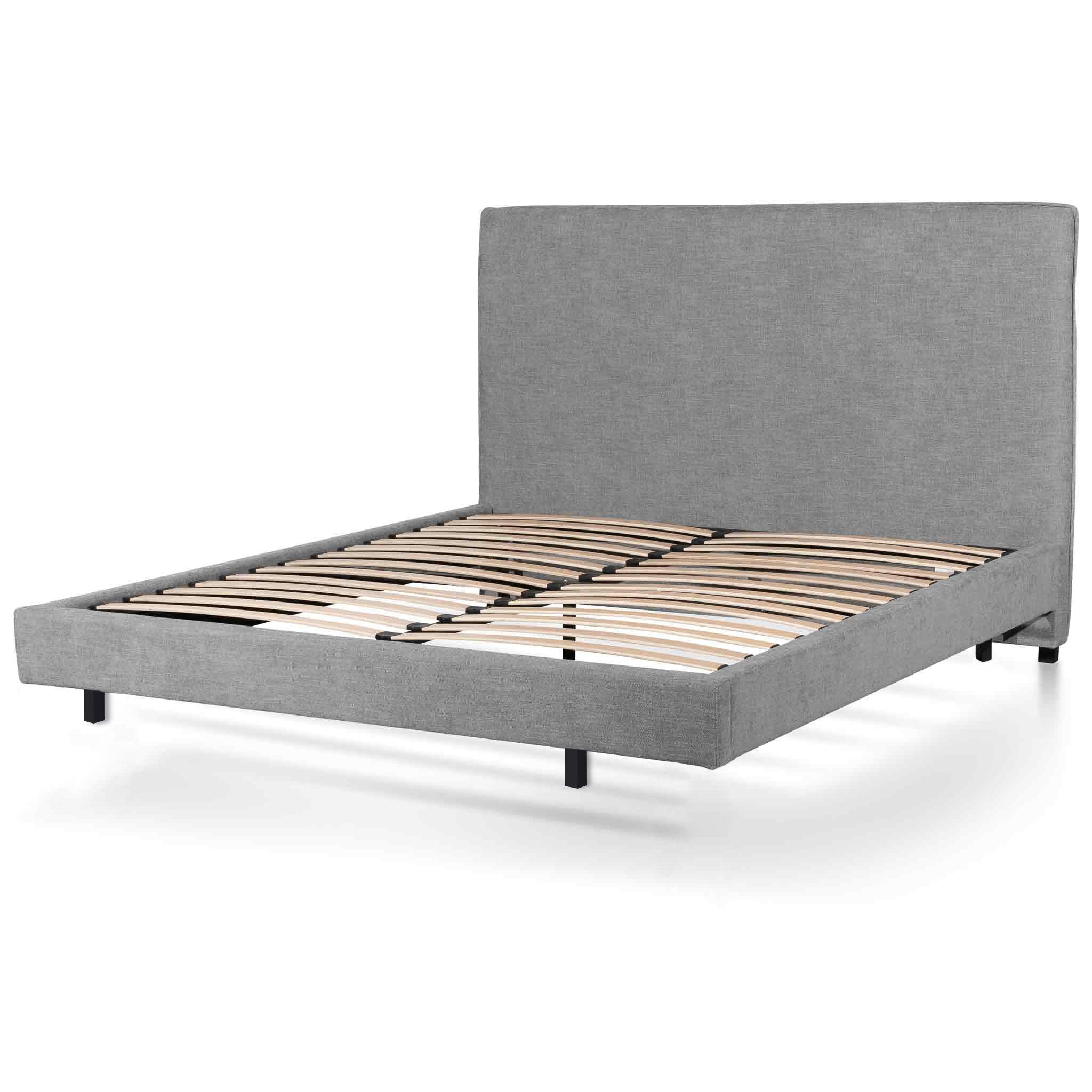 CBD8093-MI King Bed Frame - Flint Grey - Furniture Castle