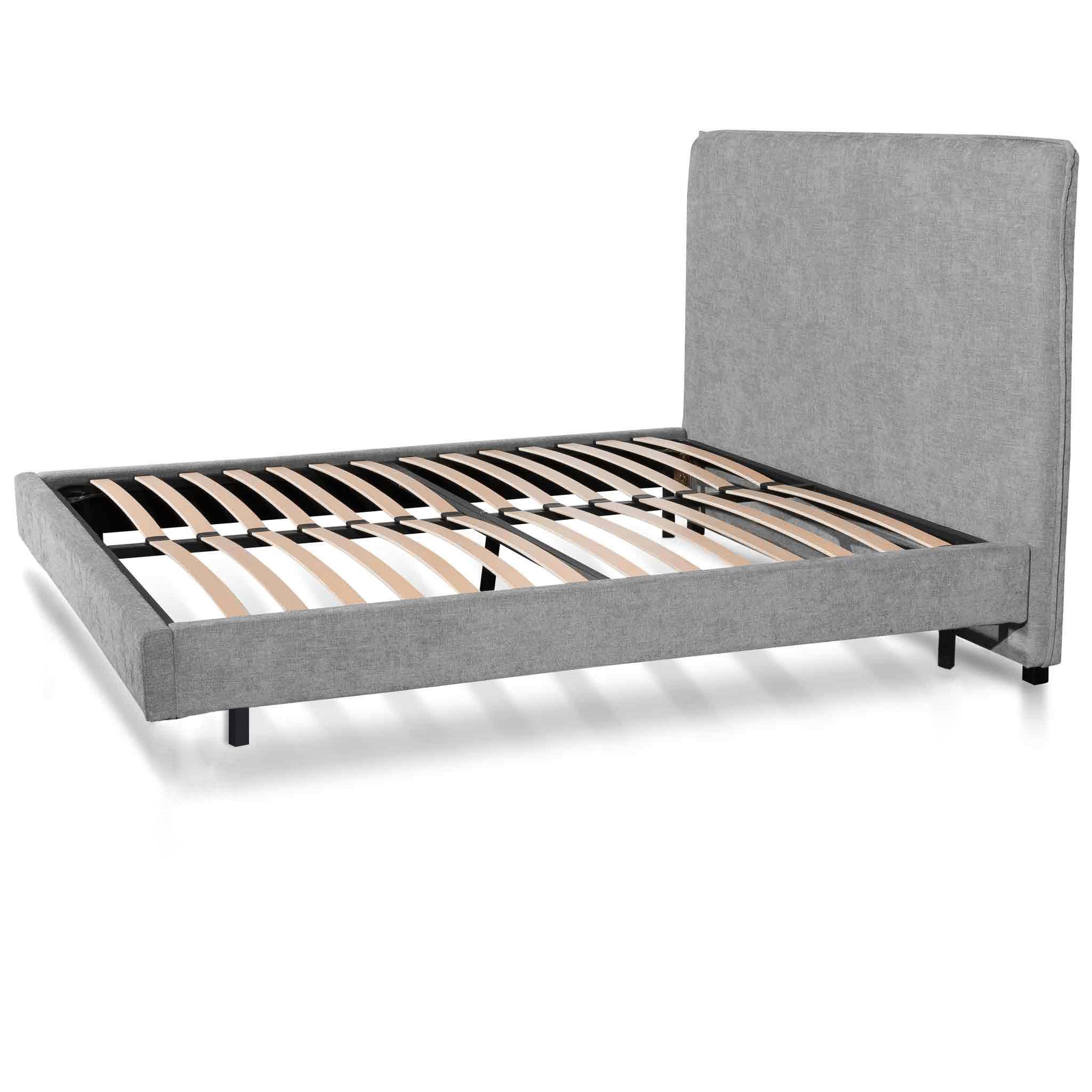 CBD8093-MI King Bed Frame - Flint Grey - Furniture Castle