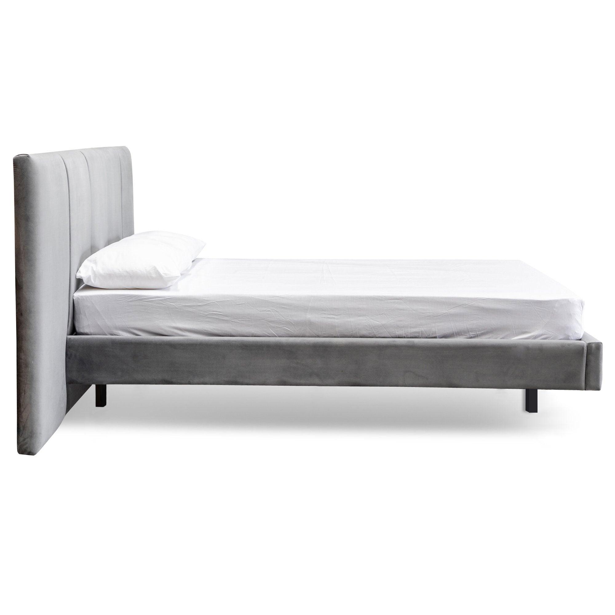 CBD8096-MI King Bed Frame - Charcoal Velvet - Furniture Castle