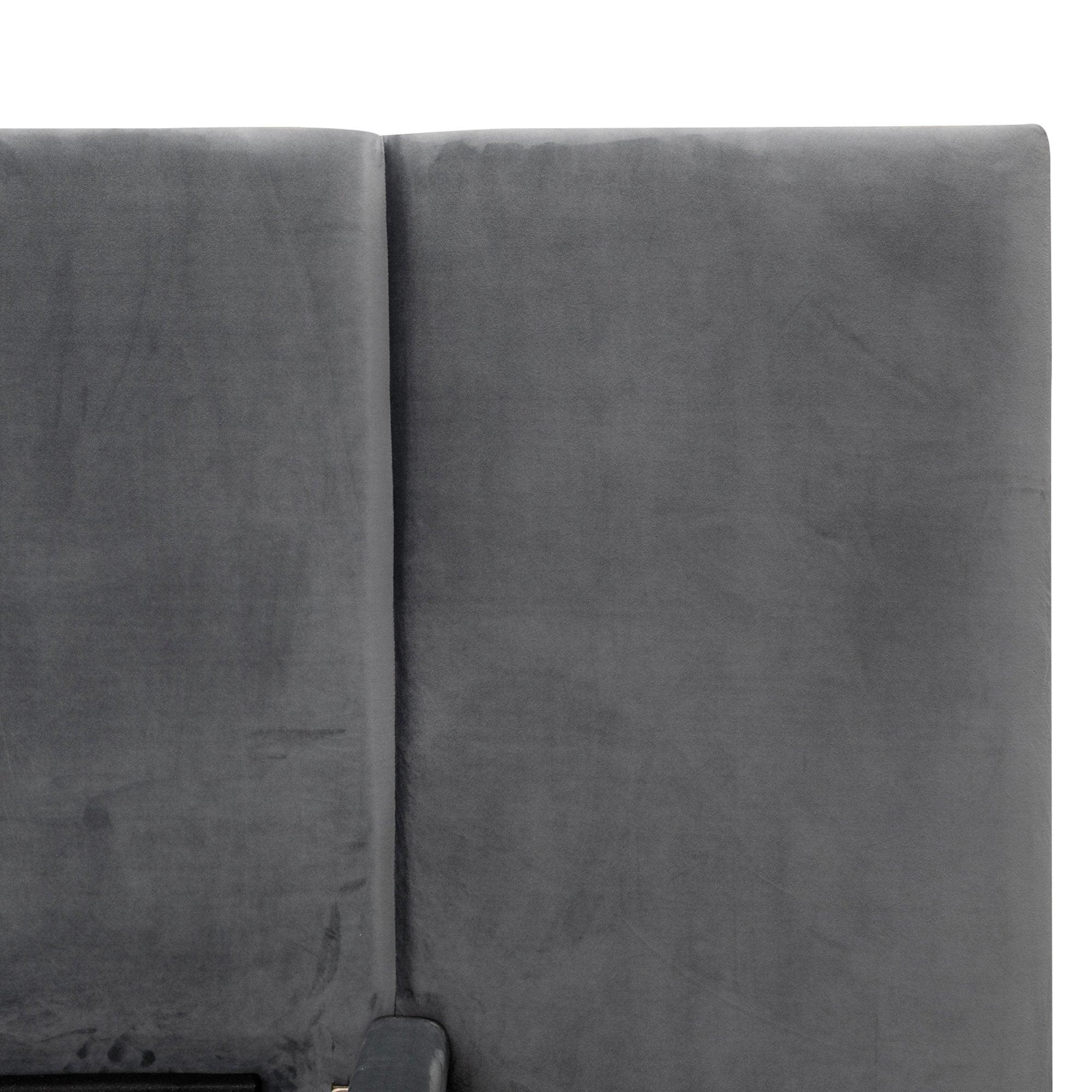 CBD8096-MI King Bed Frame - Charcoal Velvet - Furniture Castle