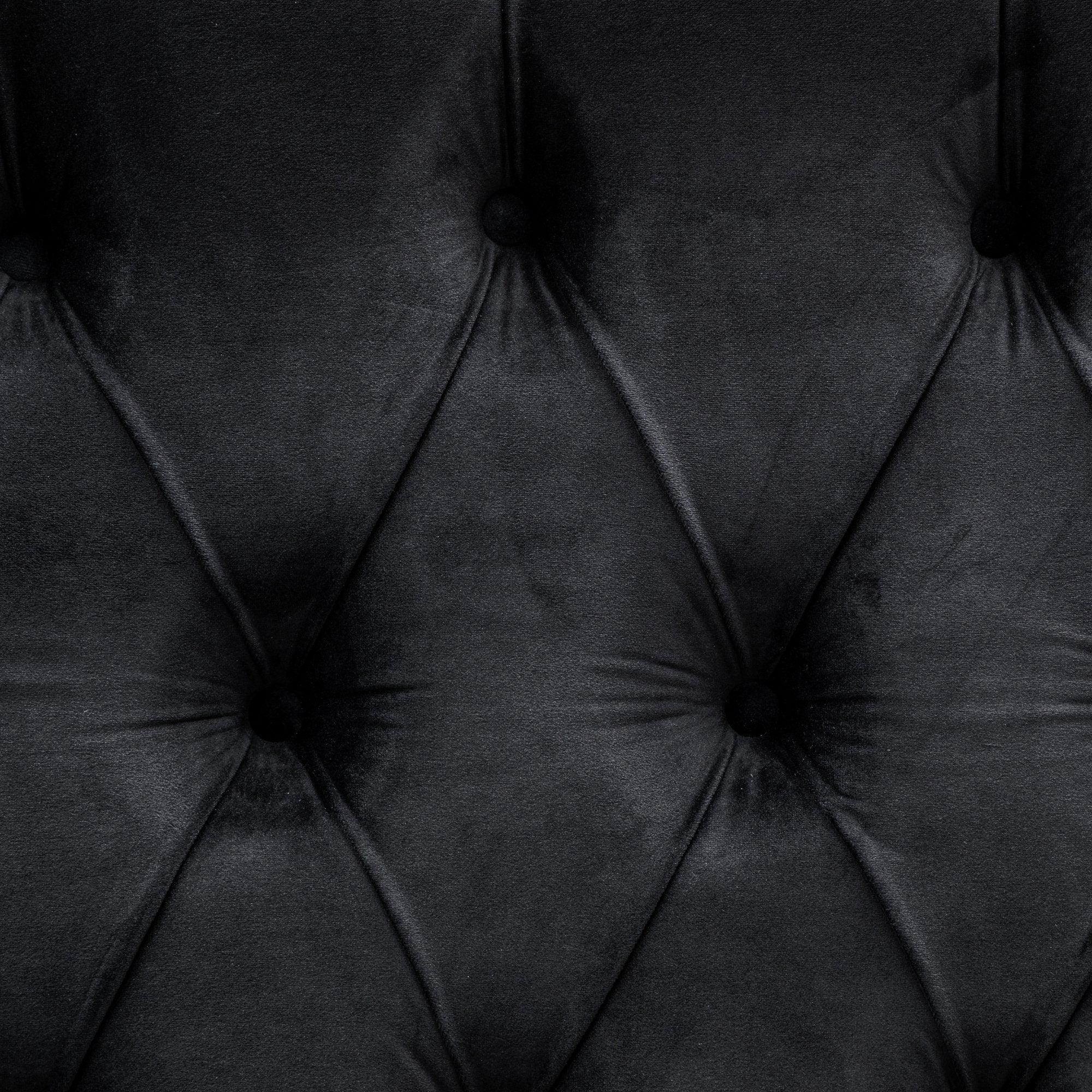 CBD8097-MI King Bed Frame - Black Velvet - Furniture Castle