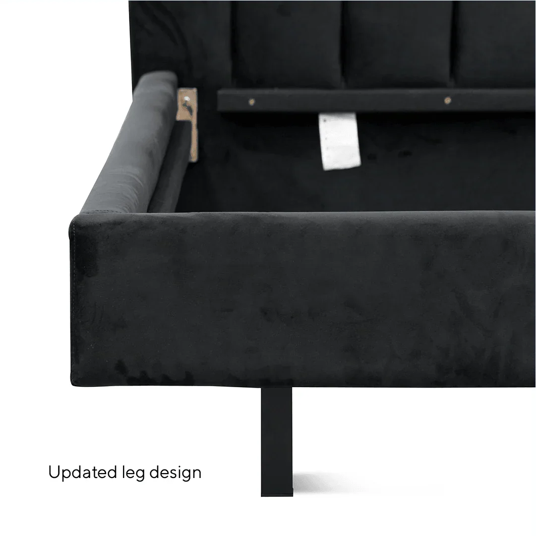 CBD8097-MI King Bed Frame - Black Velvet - Furniture Castle