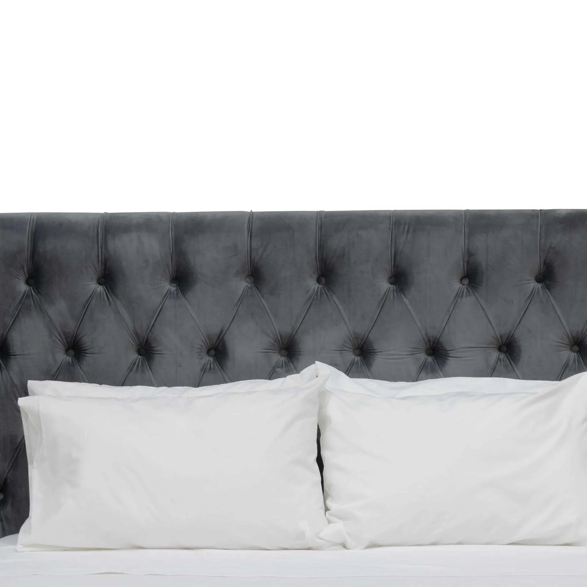 CBD8098-MI King Bed Frame - Charcoal Velvet - Furniture Castle