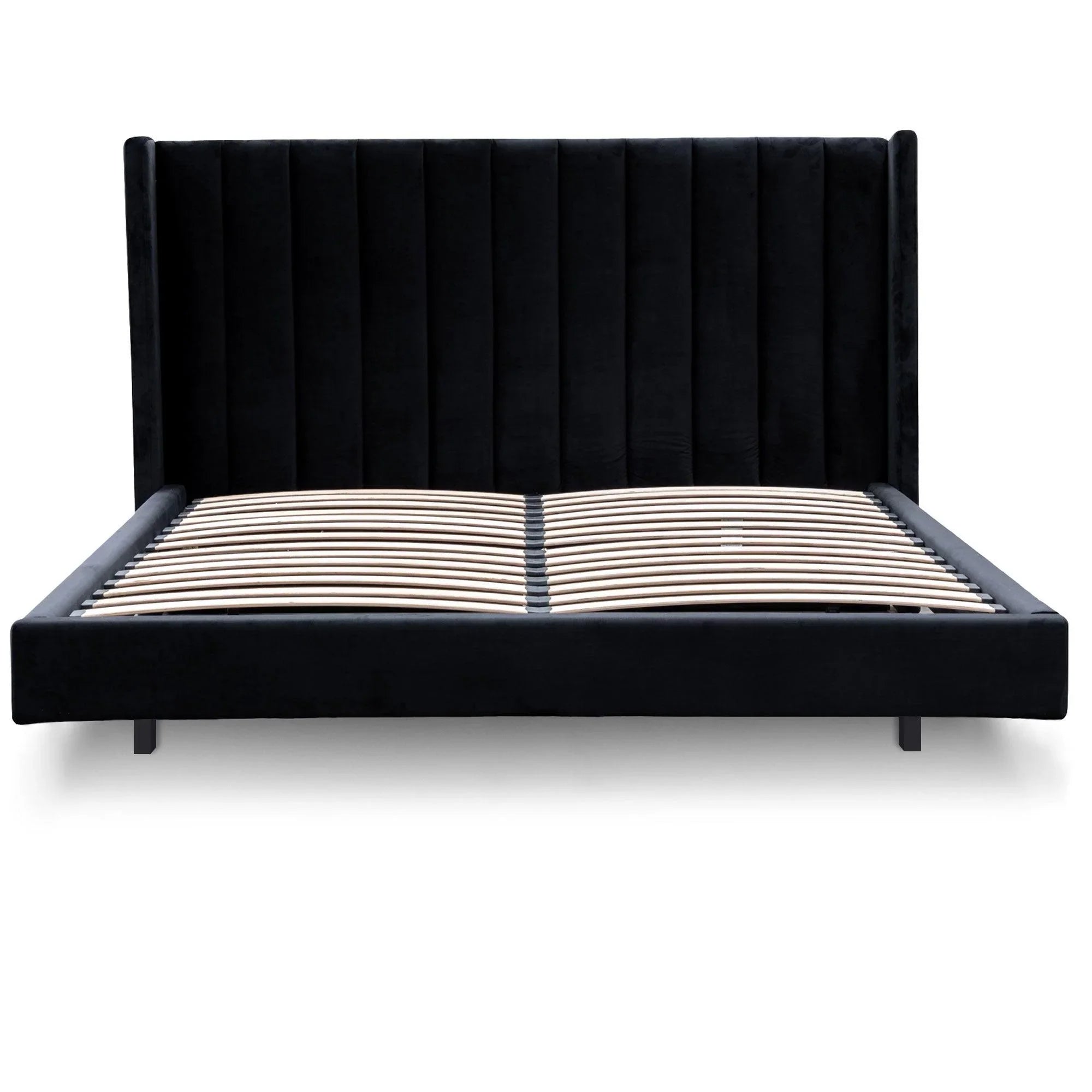 CBD8100-MI King Bed Frame - Black Velvet - Furniture Castle