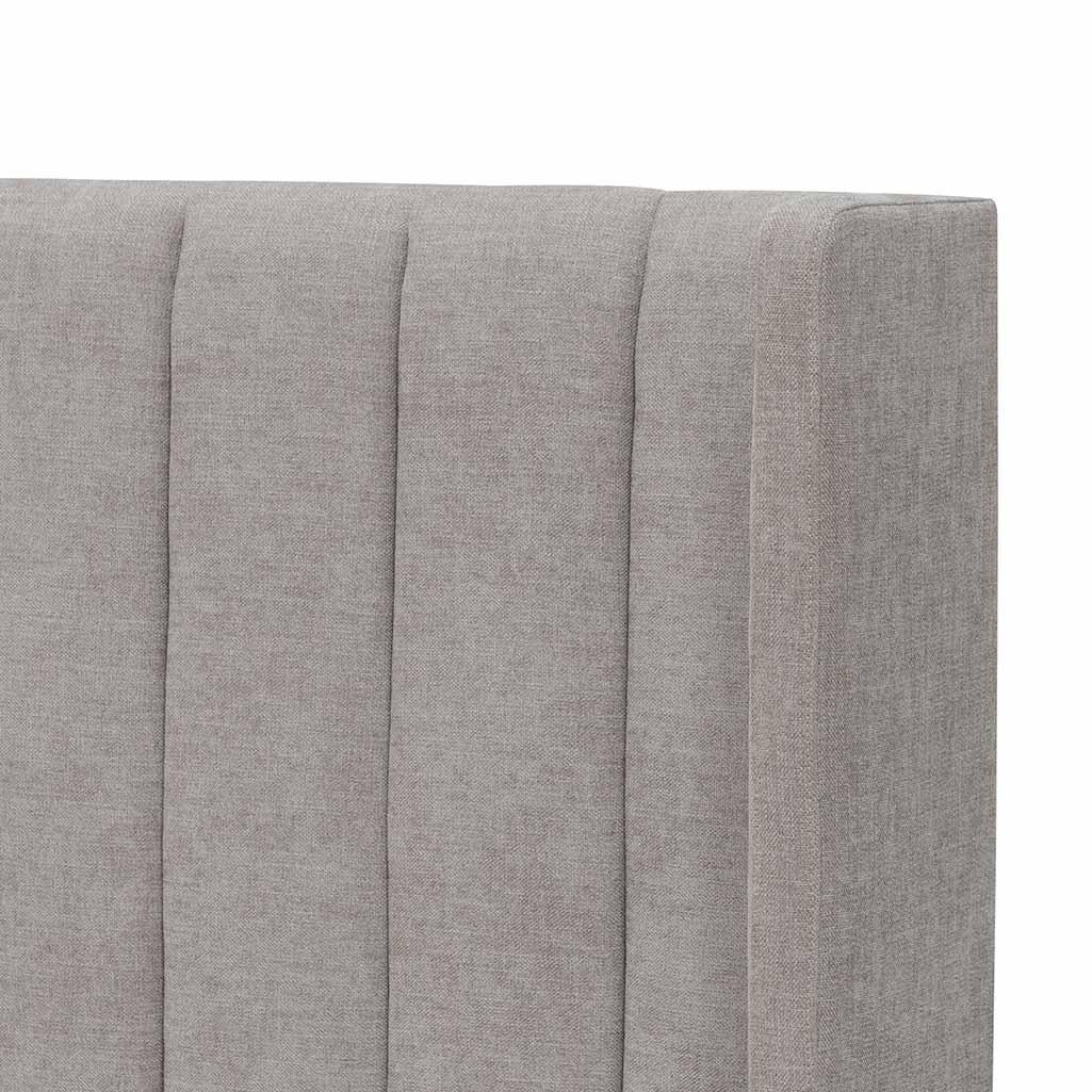 CBD8108-MI Wide Base Queen Sized Bed Frame - Oyster Beige - Furniture Castle