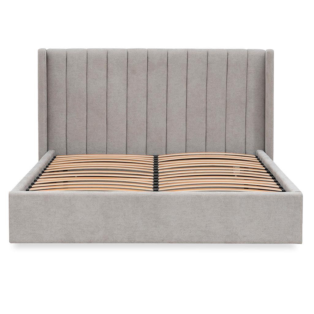 CBD8108-MI Wide Base Queen Sized Bed Frame - Oyster Beige - Furniture Castle