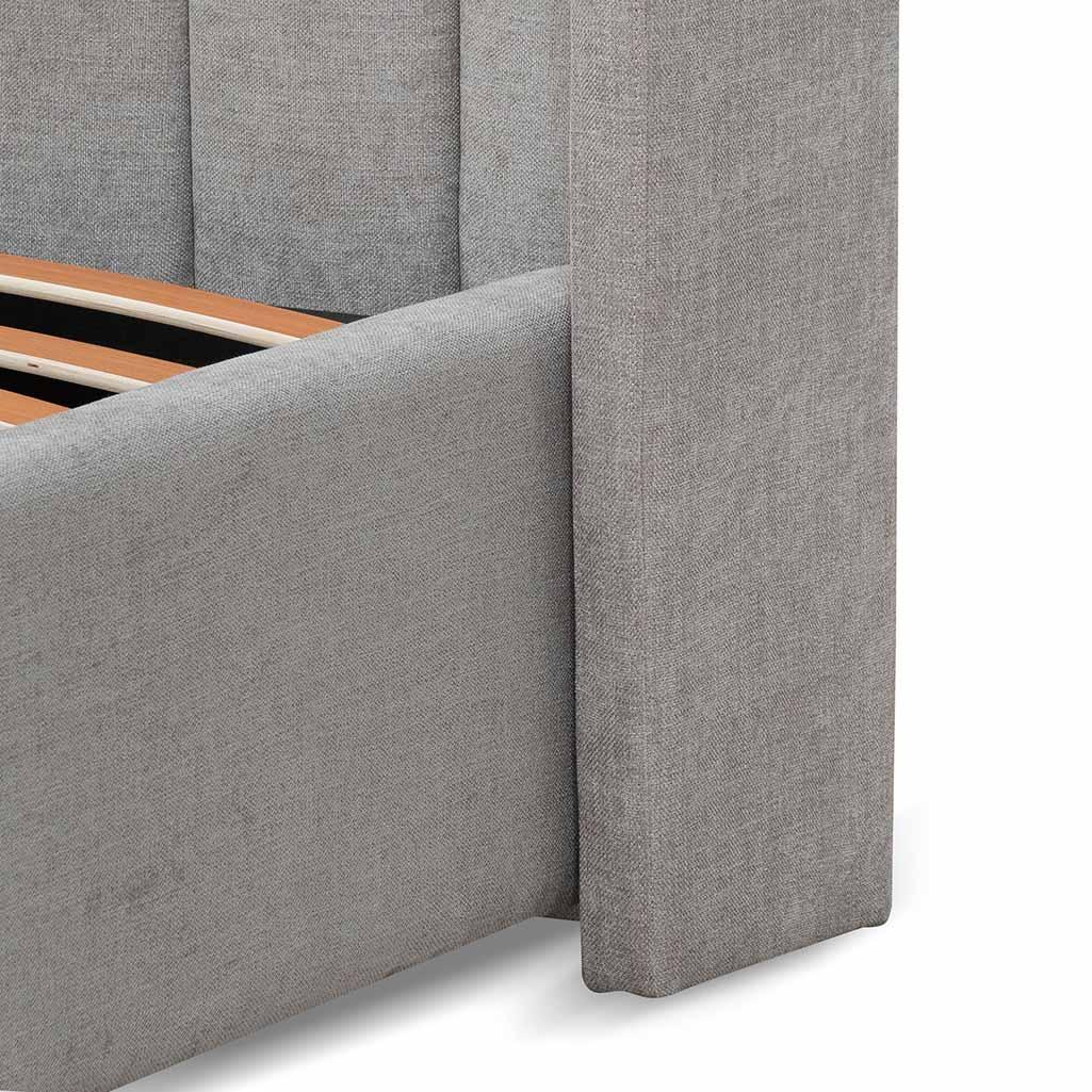 CBD8108-MI Wide Base Queen Sized Bed Frame - Oyster Beige - Furniture Castle