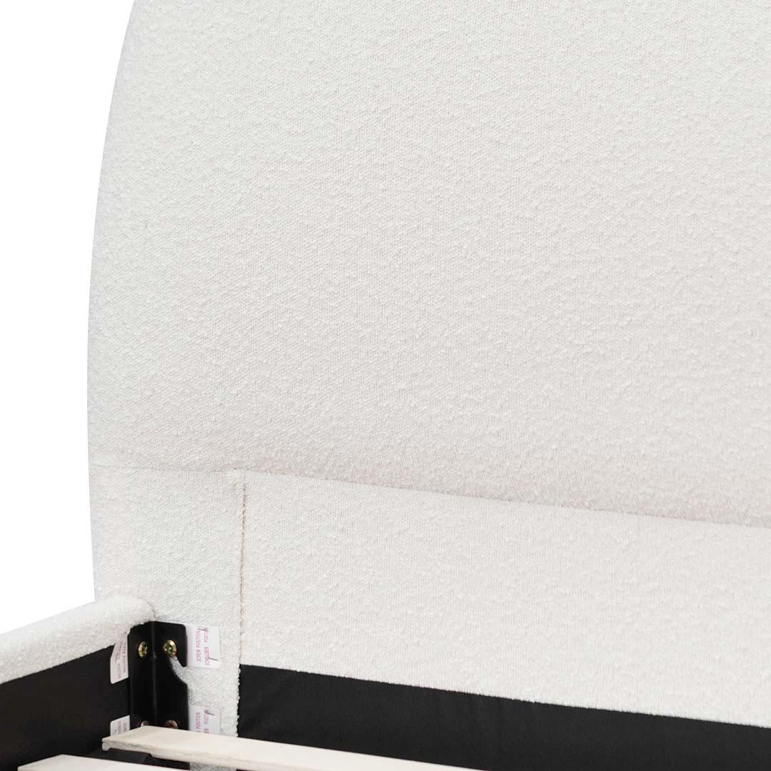 CBD8147-YO Queen Bed Frame - Cream White Boucle - Furniture Castle