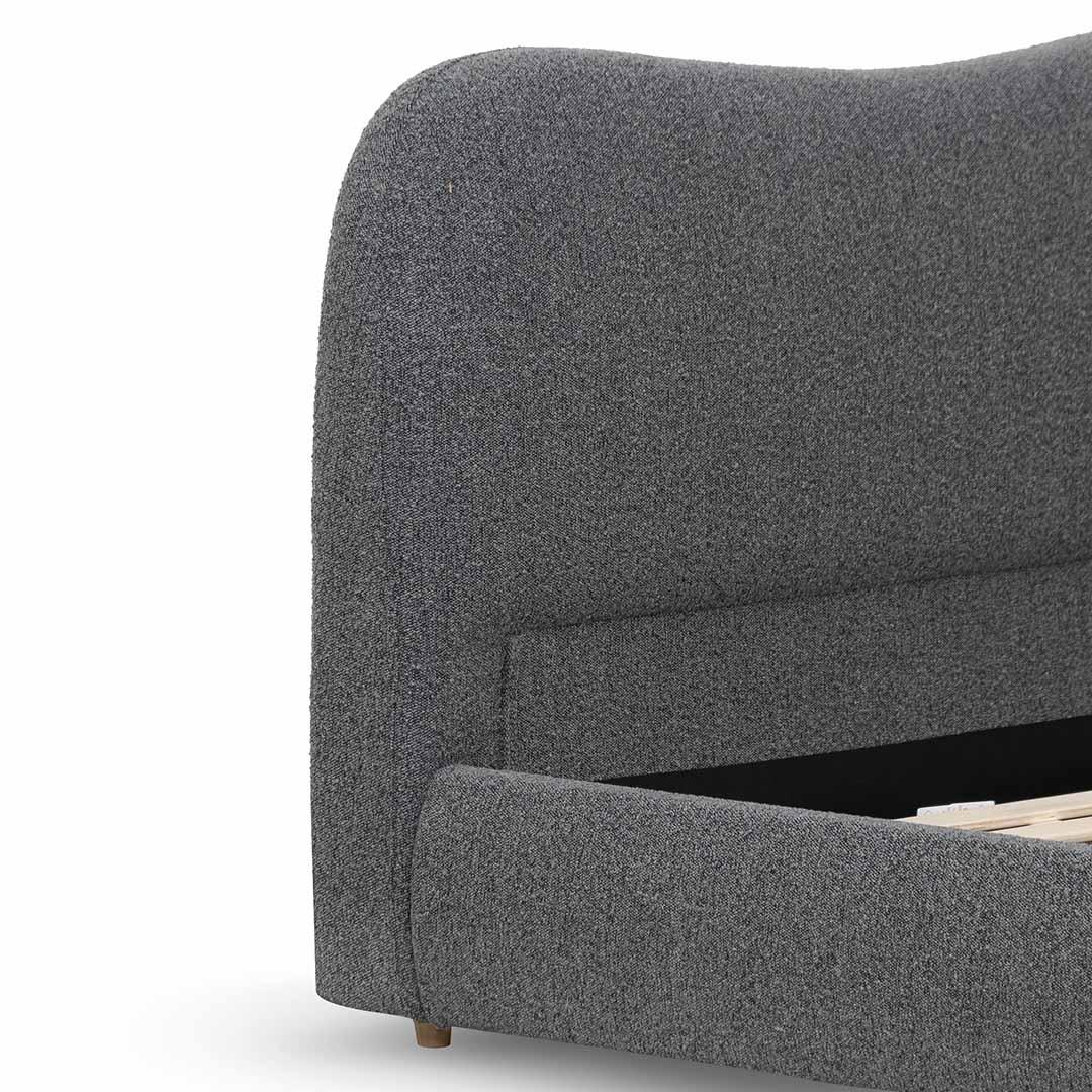 CBD8148-YO Queen Bed Frame - Charcoal Boucle - Furniture Castle