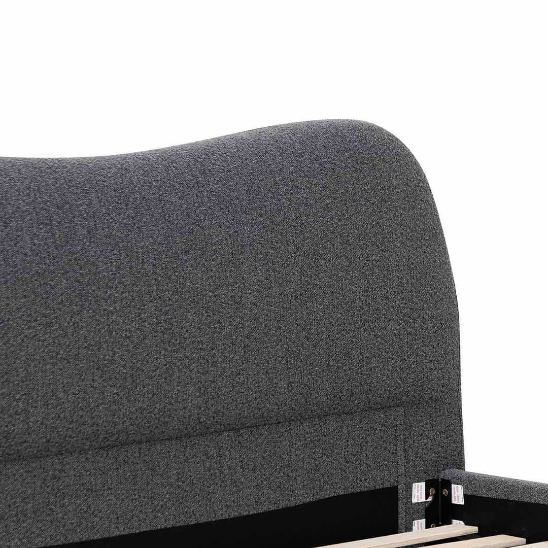 CBD8148-YO Queen Bed Frame - Charcoal Boucle - Furniture Castle