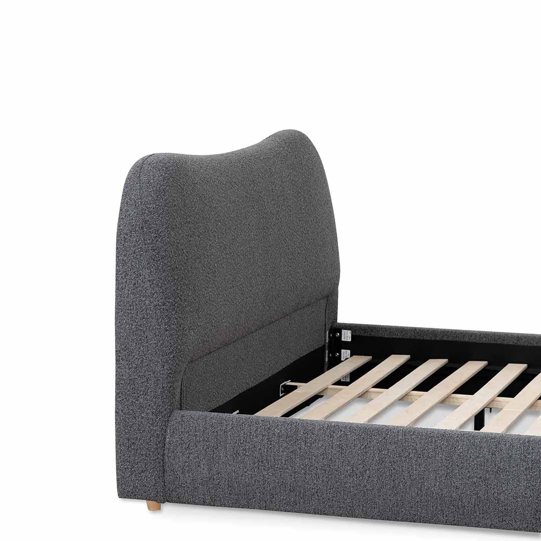 CBD8150-YO King Bed Frame - Charcoal Boucle - Furniture Castle