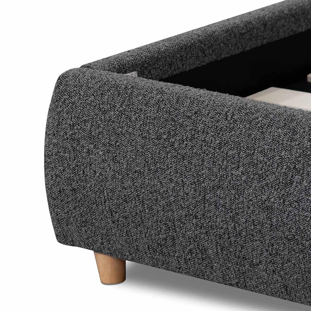 CBD8150-YO King Bed Frame - Charcoal Boucle - Furniture Castle