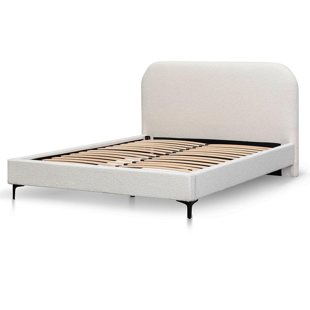 CBD8187-YO King Bed Frame - Cream White - Furniture Castle