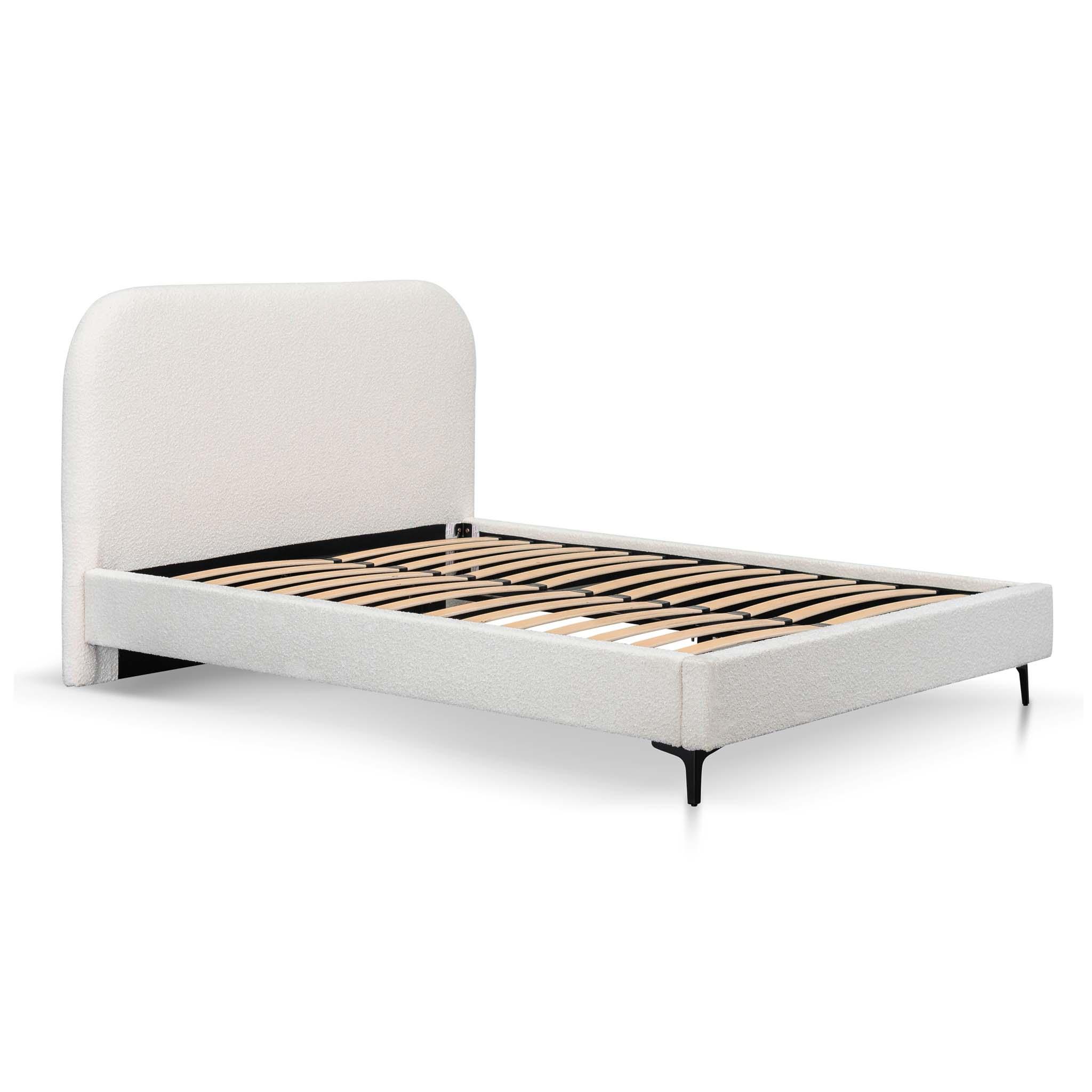 CBD8187-YO King Bed Frame - Cream White - Furniture Castle