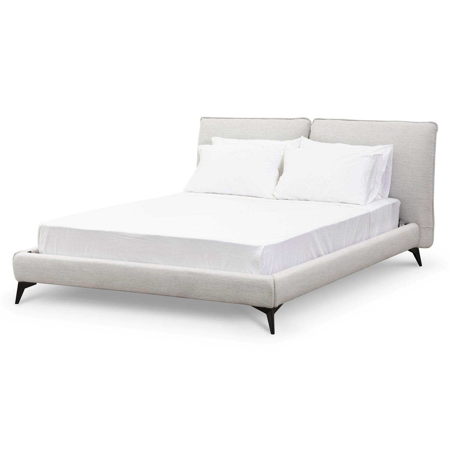 CBD8392-YO Fabric King Bed - Pearl Grey - Furniture Castle