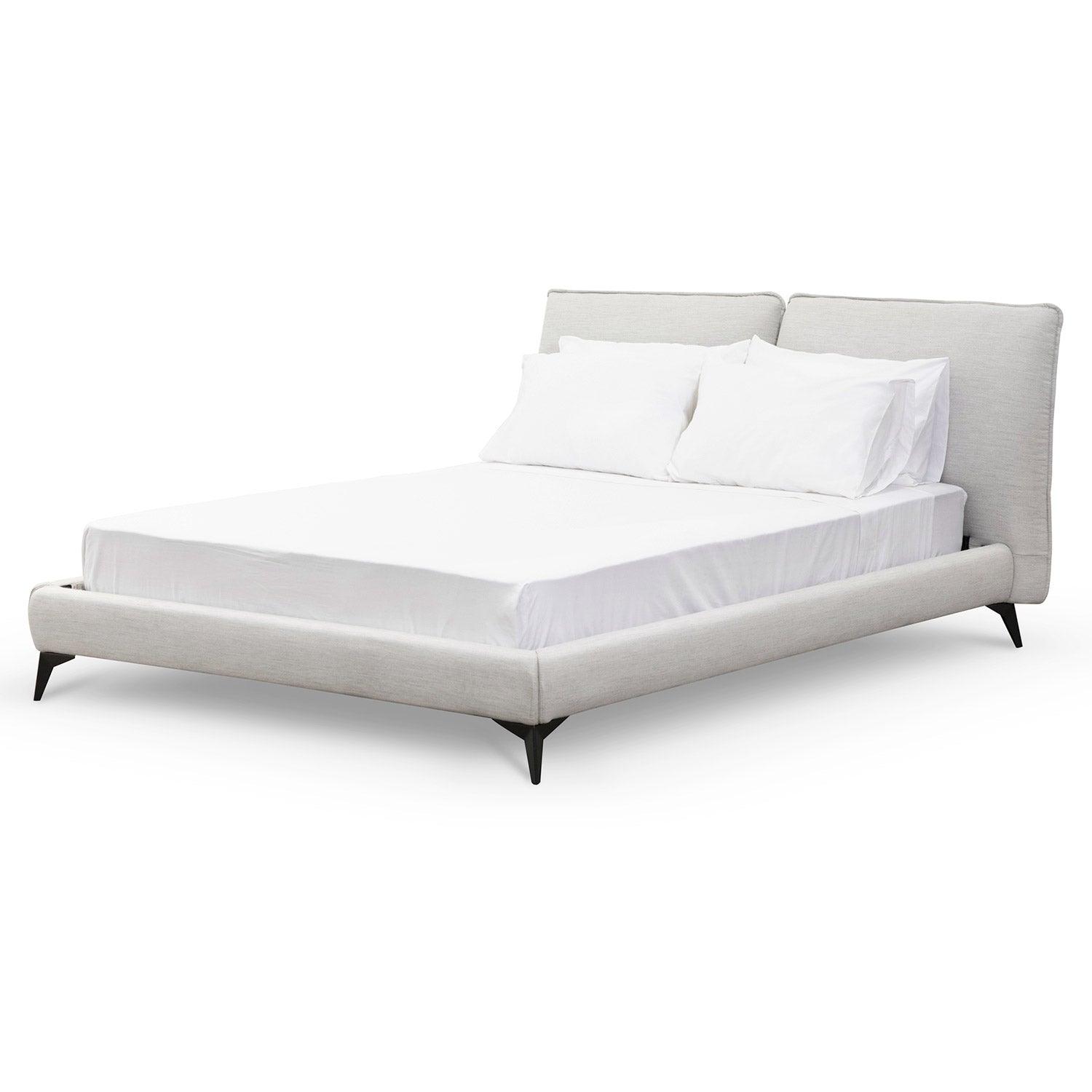 CBD8392-YO Fabric King Bed - Pearl Grey - Furniture Castle