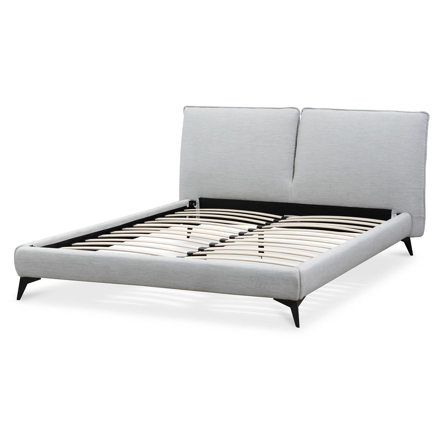 CBD8392-YO Fabric King Bed - Pearl Grey - Furniture Castle
