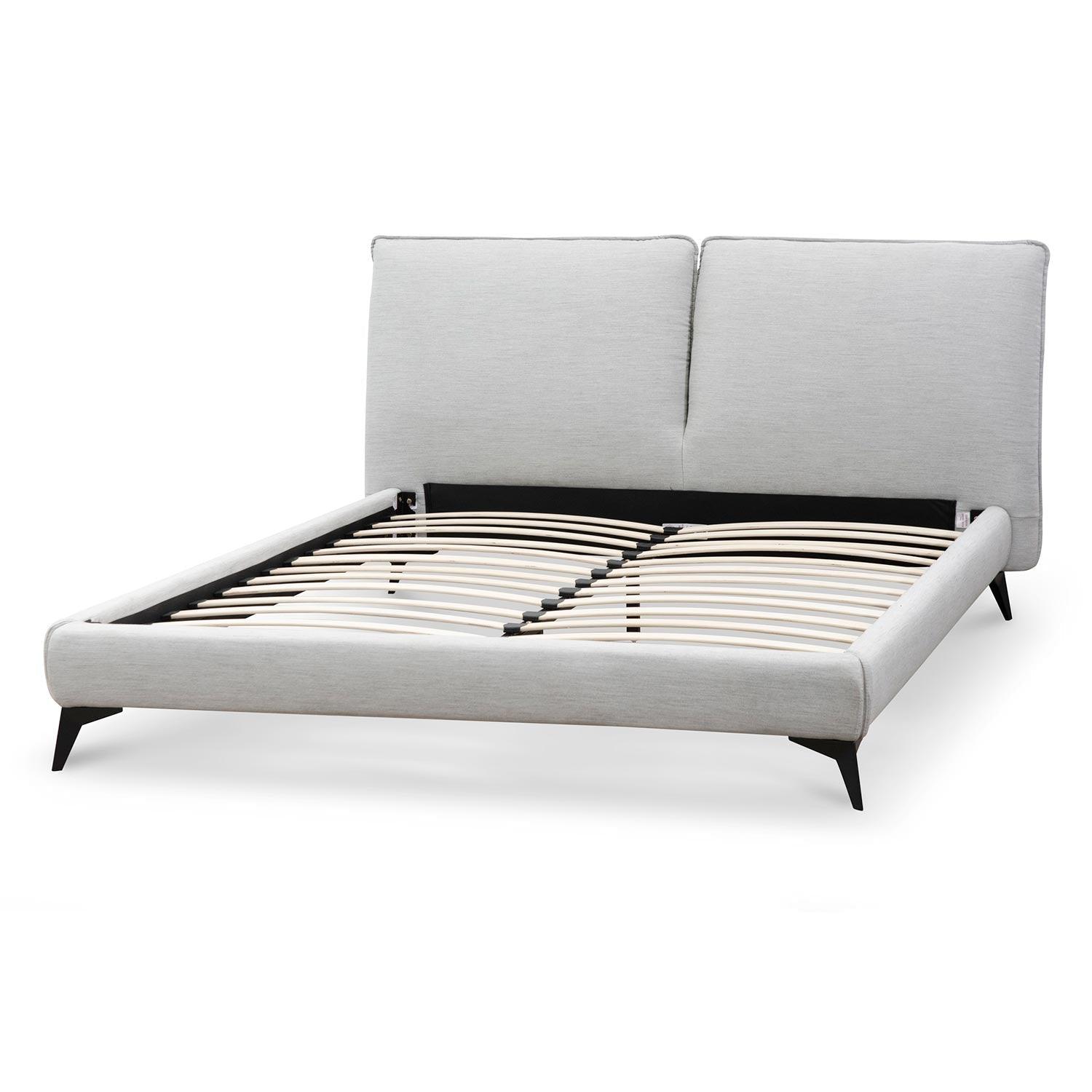 CBD8392-YO Fabric King Bed - Pearl Grey - Furniture Castle