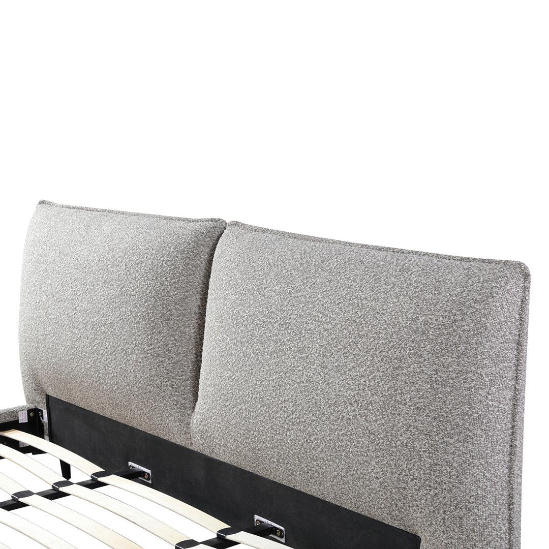 CBD8393-YO Fabric King Bed Frame - Olive Brown Boucle - Furniture Castle