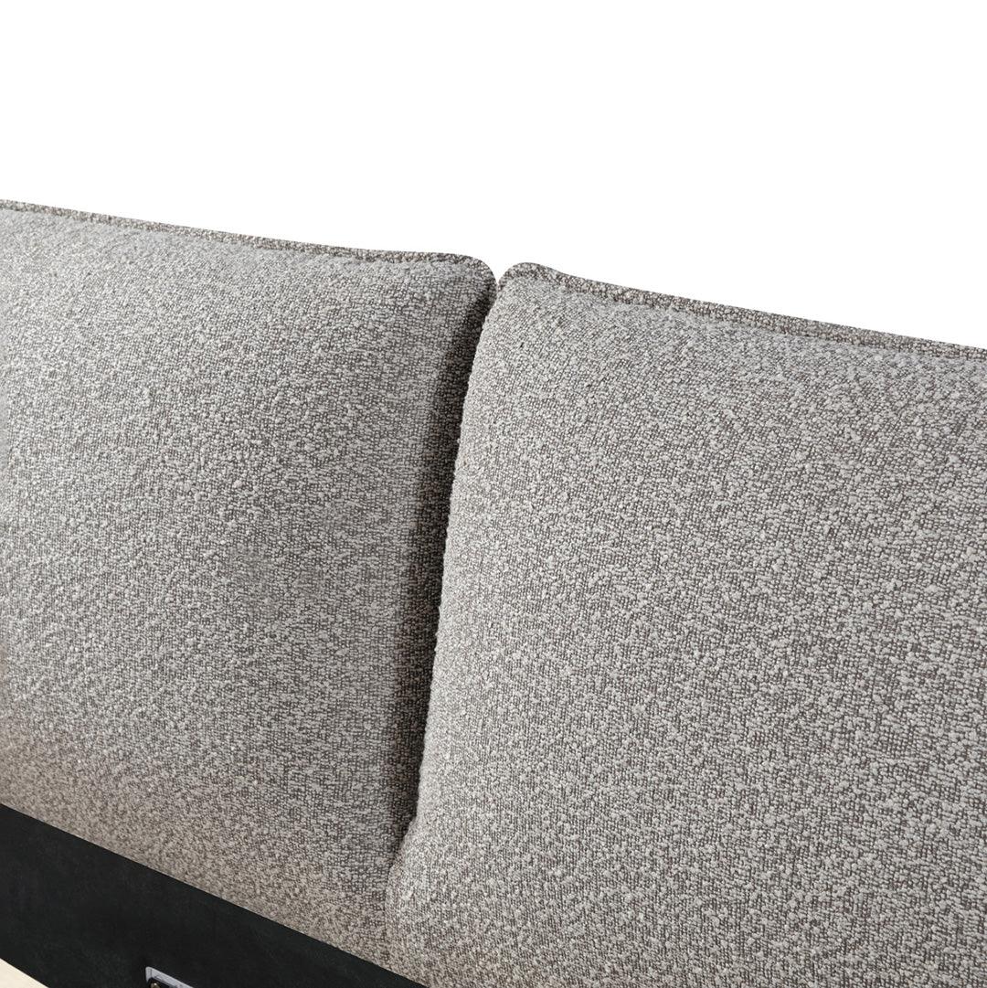 CBD8393-YO Fabric King Bed Frame - Olive Brown Boucle - Furniture Castle