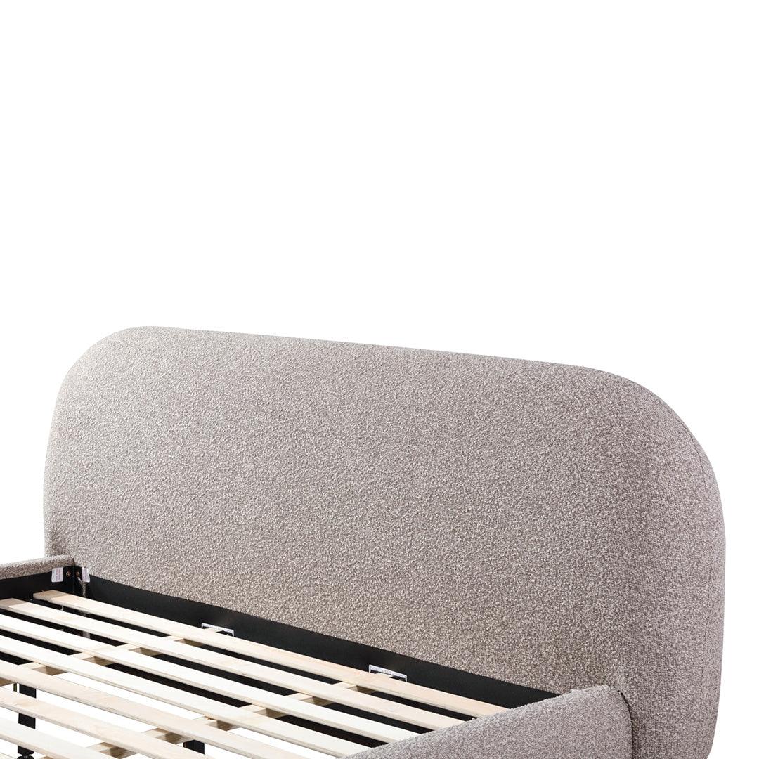 CBD8396-YO King Bed Frame - Olive Brown Boucle - Furniture Castle