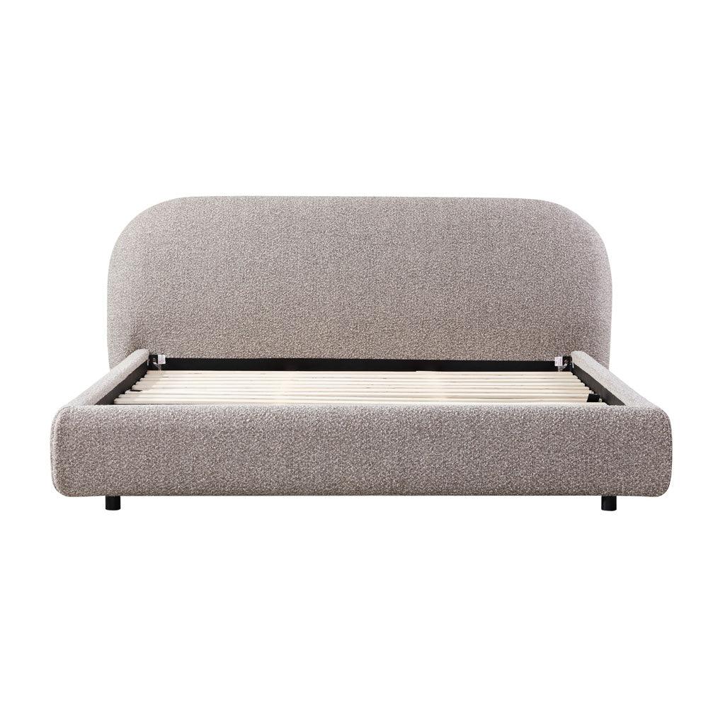 CBD8396-YO King Bed Frame - Olive Brown Boucle - Furniture Castle