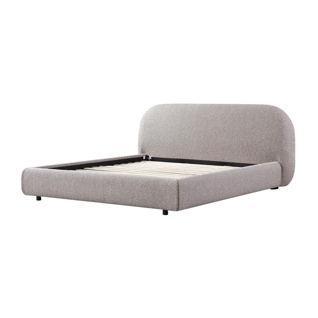 CBD8396-YO King Bed Frame - Olive Brown Boucle - Furniture Castle