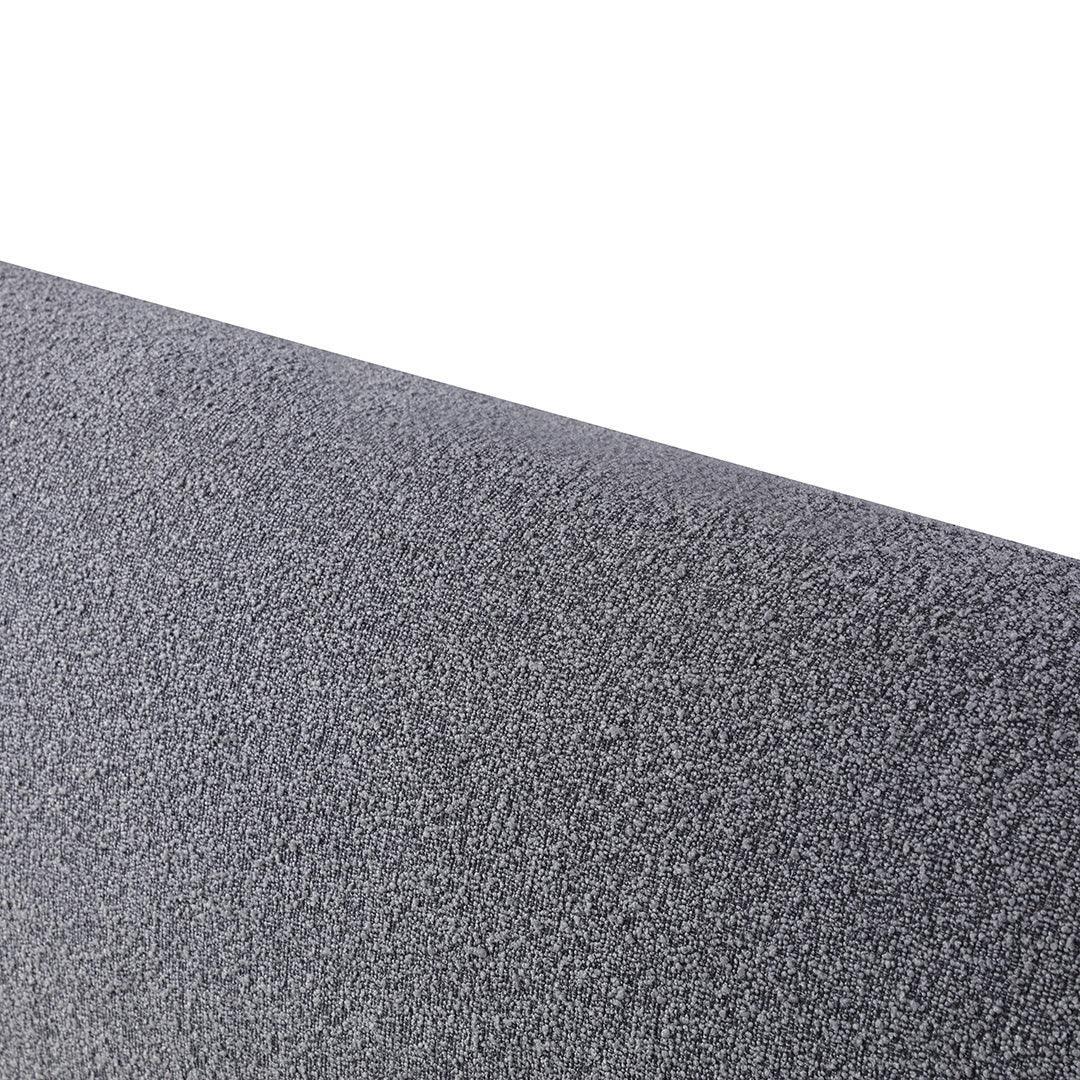 CBD8398-YO King Bed Frame - Charcoal Pepper Boucle - Furniture Castle