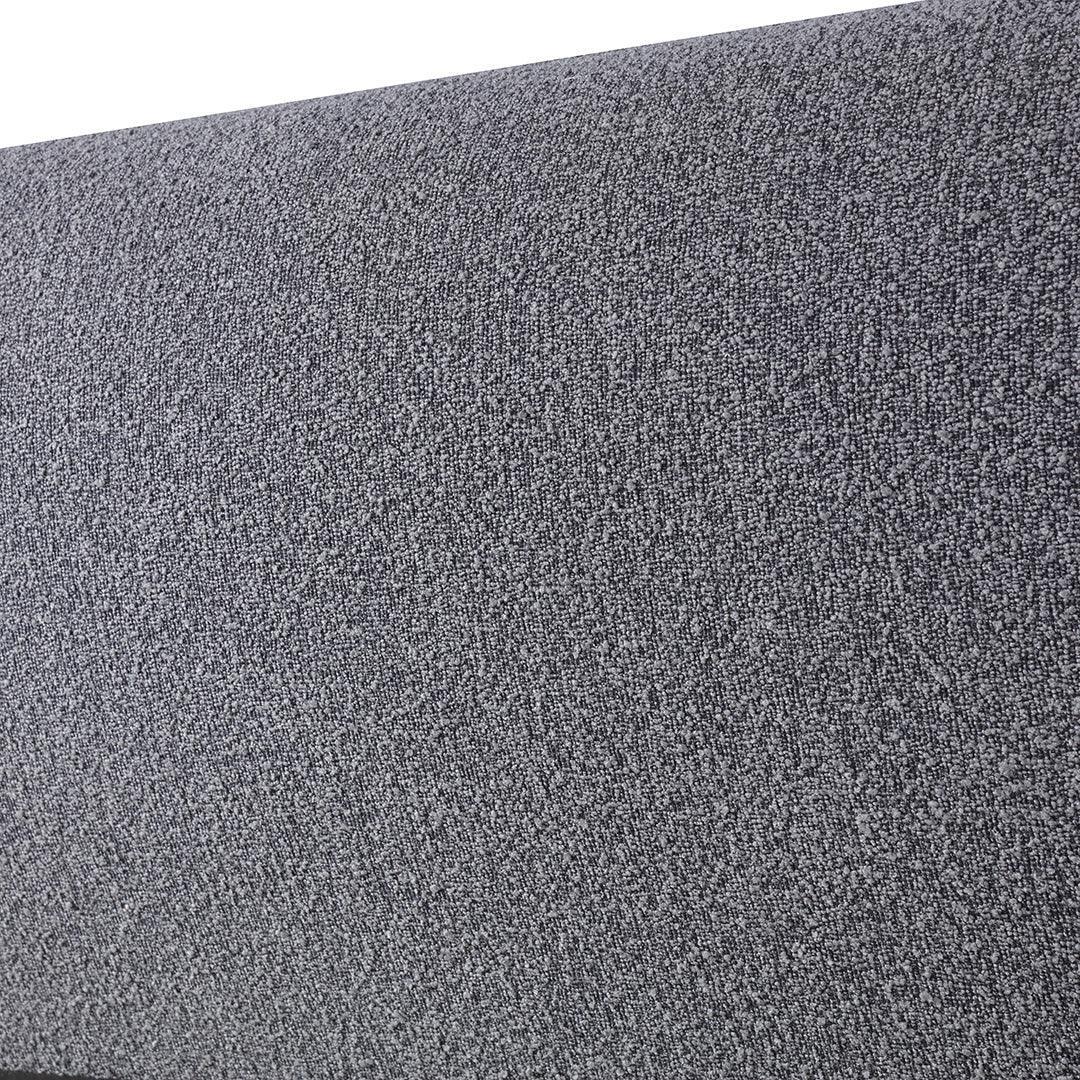 CBD8398-YO King Bed Frame - Charcoal Pepper Boucle - Furniture Castle