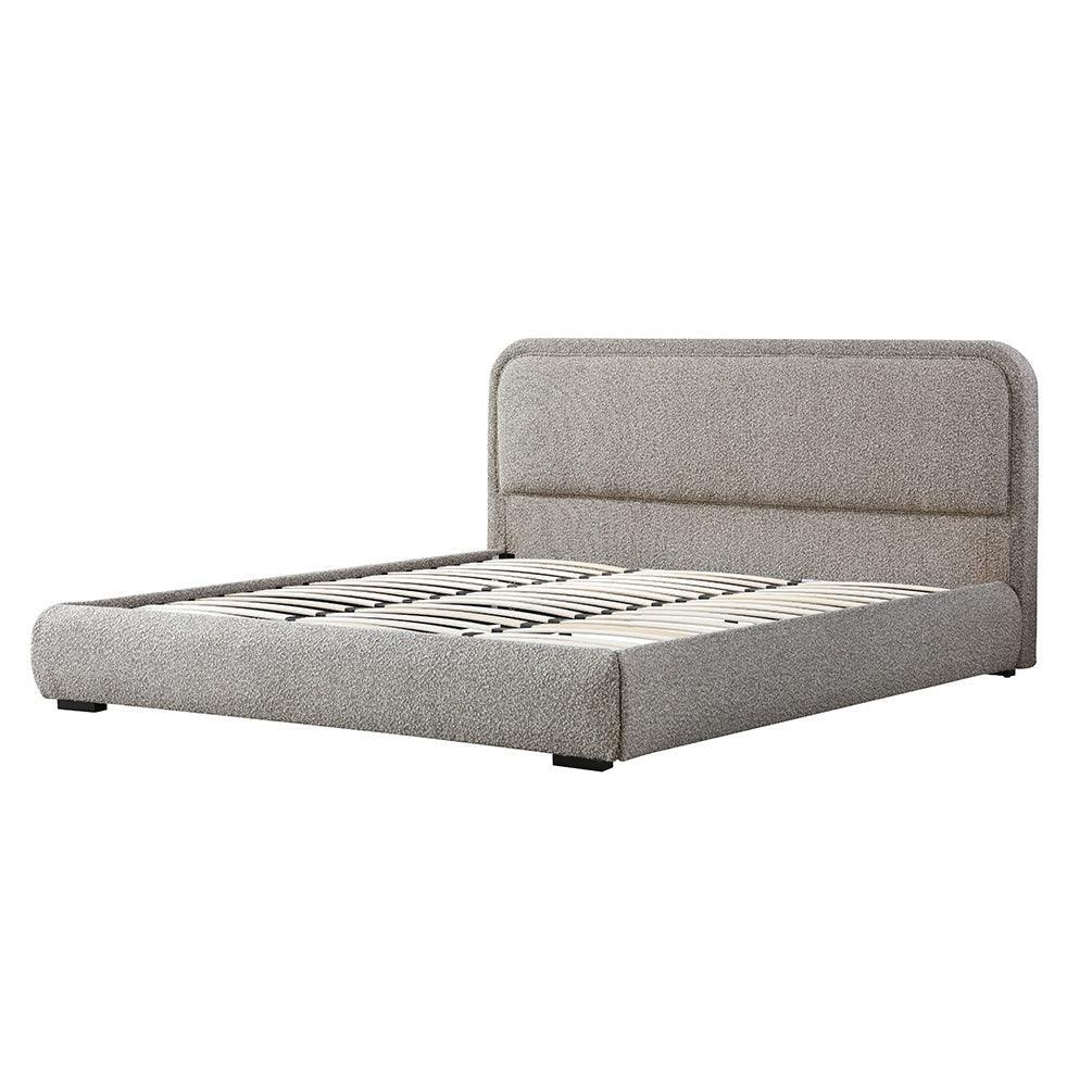 CBD8399-YO King Bed Frame - Olive Brown Boucle - Furniture Castle