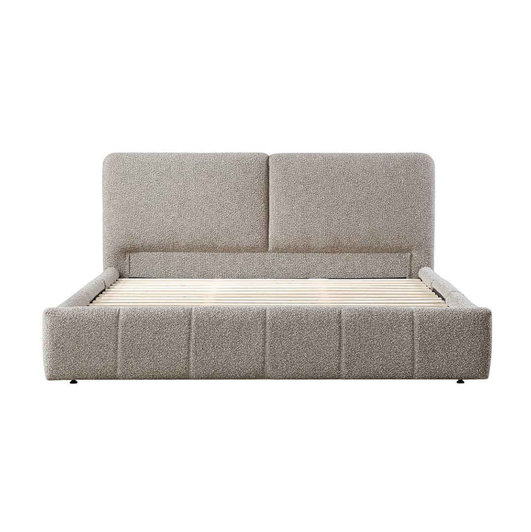 CBD8401-YO King Bed Frame - Olive Brown Boucle - Furniture Castle
