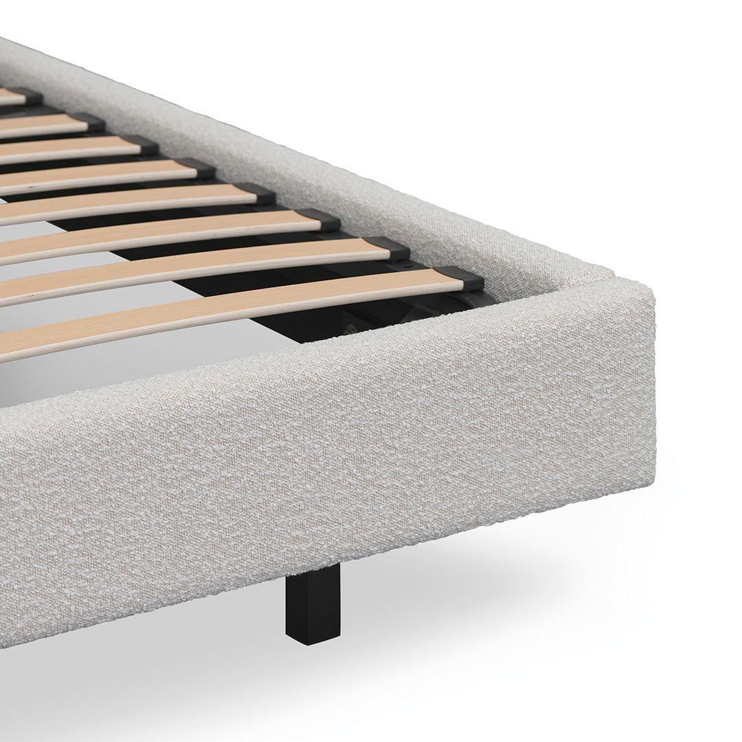 CBD8609-MI King Sized Bed Frame - Snow Boucle - Furniture Castle