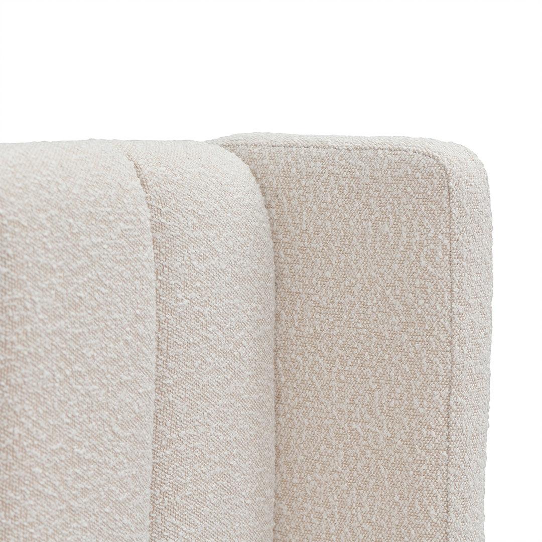 CBD8609-MI King Sized Bed Frame - Snow Boucle - Furniture Castle