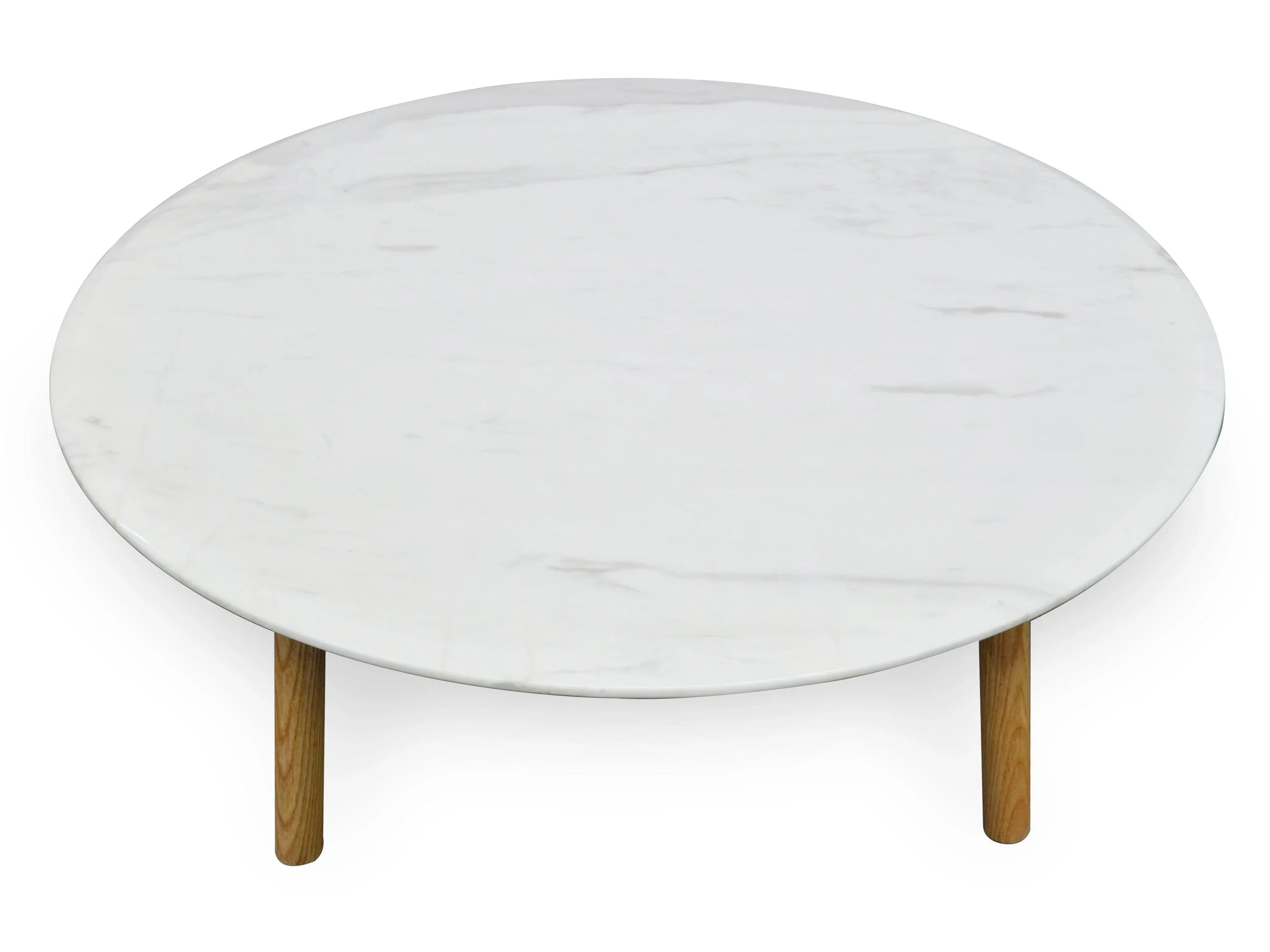 CCF1037 100cm Marble Round Coffee Table - Natural - Furniture Castle