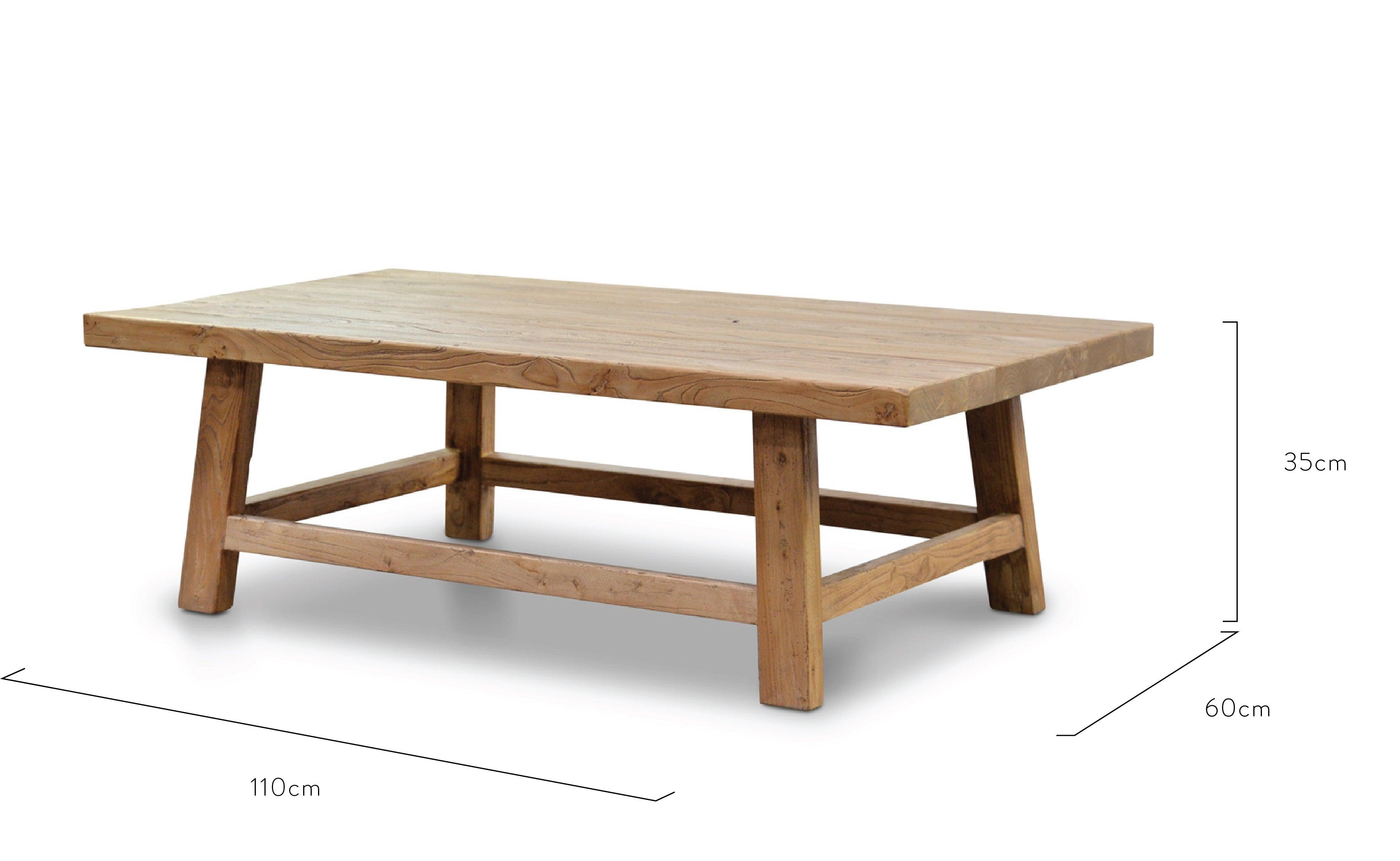 CCF1040 110cm Reclaimed Coffee Table - Furniture Castle