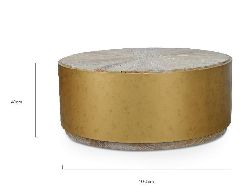 CCF1085-NI 1m Round Elm Coffee Table - Furniture Castle