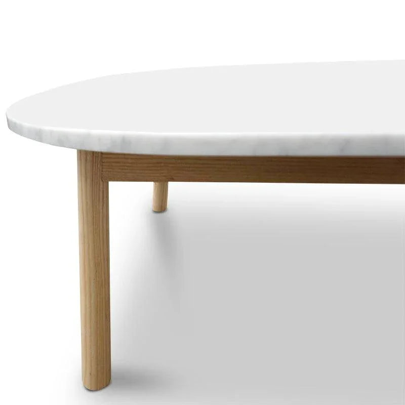 CCF2012-SD 110cm Marble Coffee Table - Natural Base - Furniture Castle