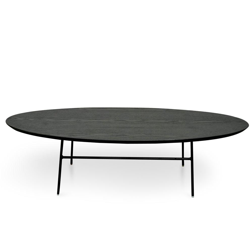 CCF2481-SD 117.5cm Coffee Table - Black Ash Veneer - Black Legs - Furniture Castle